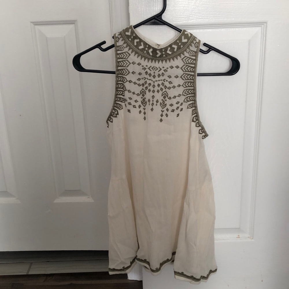 White and green tank size xs